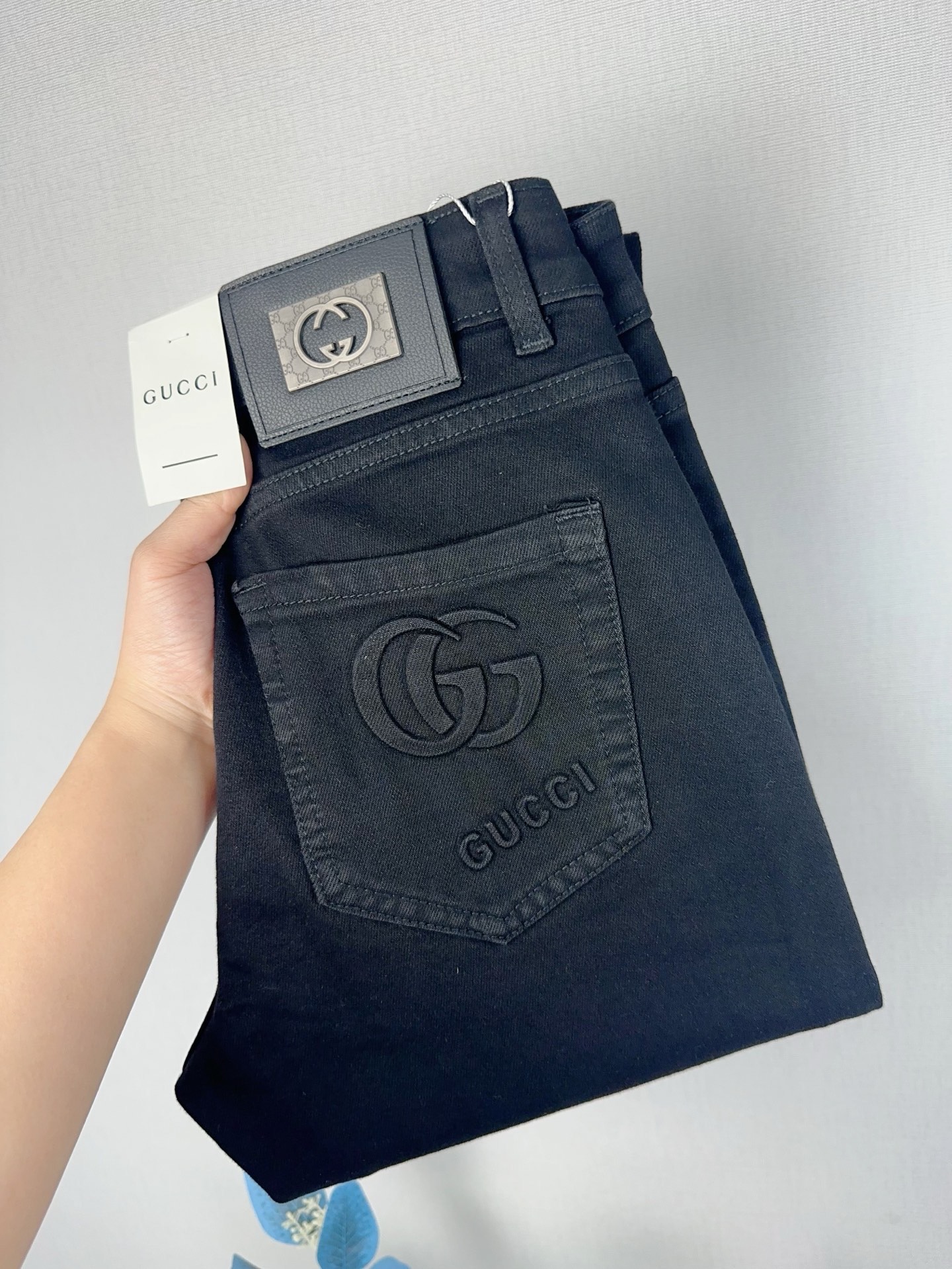 GUCCI 四季新作 メンズ スリムフィット デニムパンツ