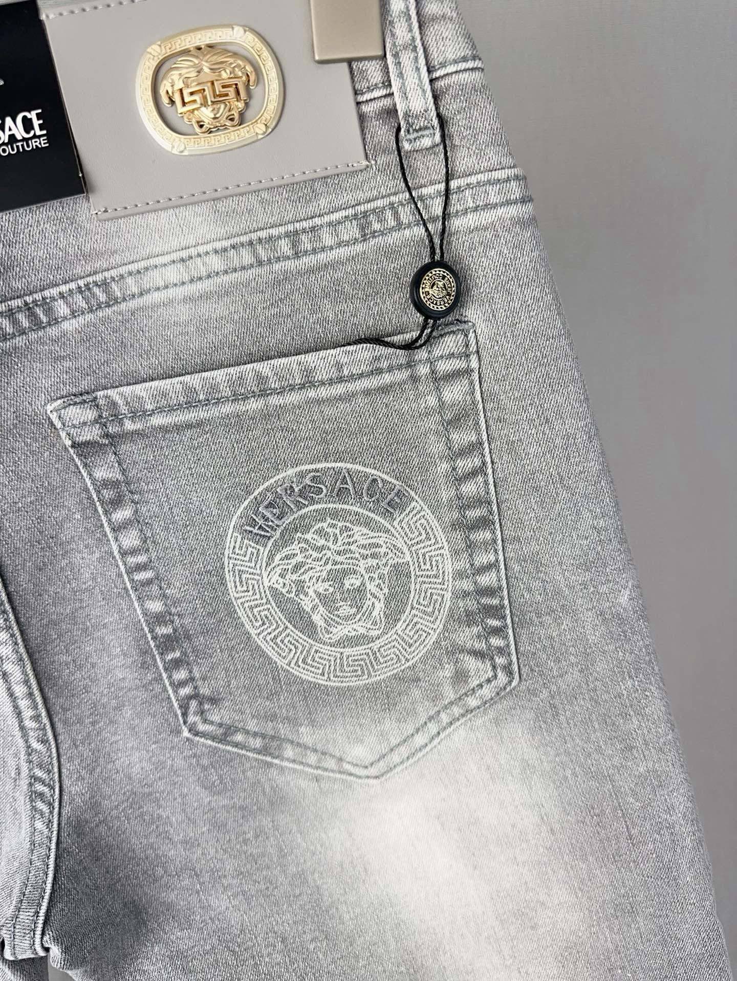 范思哲 秋冬 新作 ファッションデニムパンツ 弾力スリムフィット