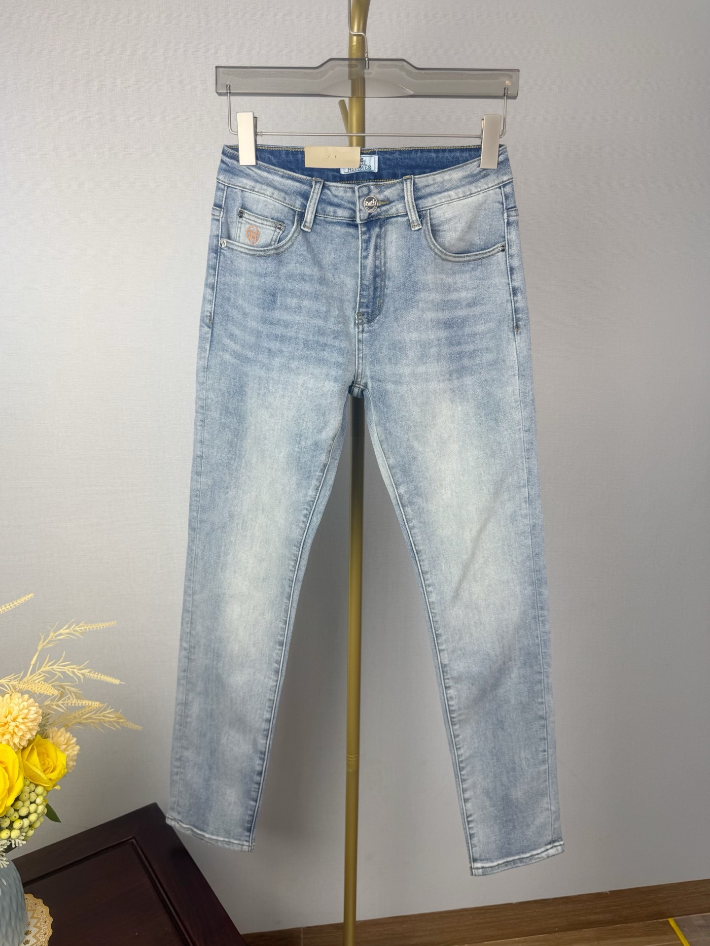 愛馬仕 秋冬 新作 デニムパンツ 弾力小脚 修身版