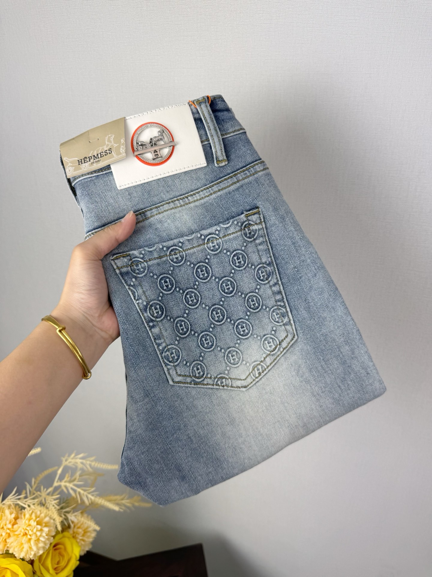 愛馬仕 秋冬 新作 デニムパンツ 弾力小脚 修身版