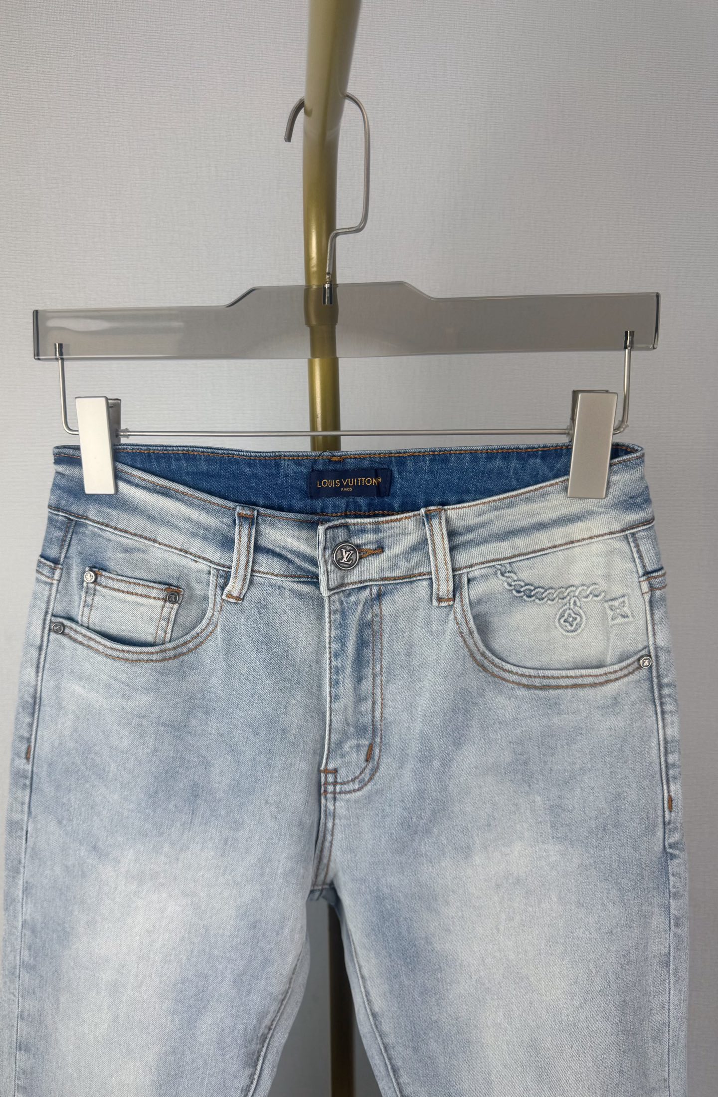 LV 秋冬新作 メンズファッション スリムフィットデニムパンツ