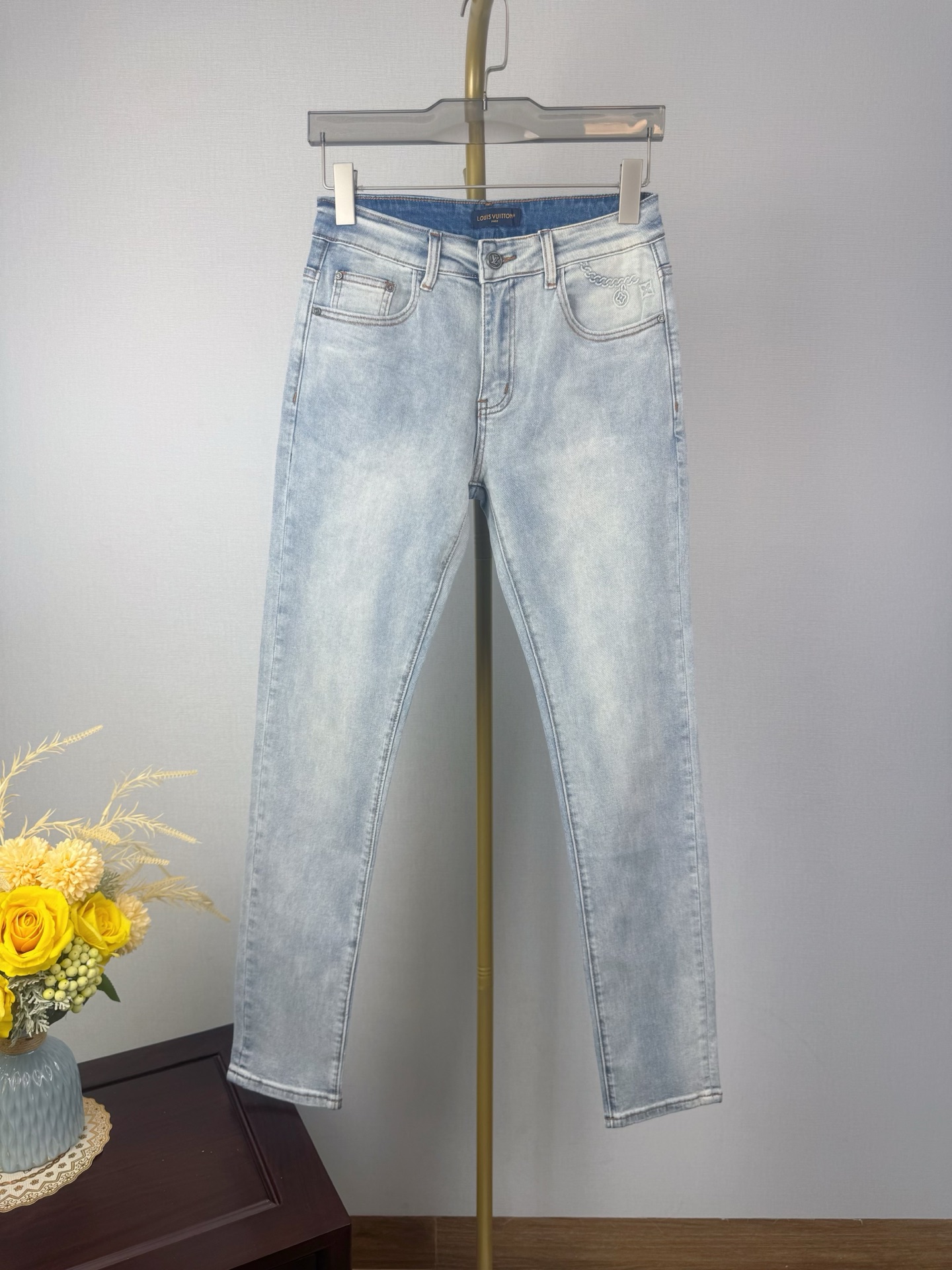 LV 秋冬新作 メンズファッション スリムフィットデニムパンツ