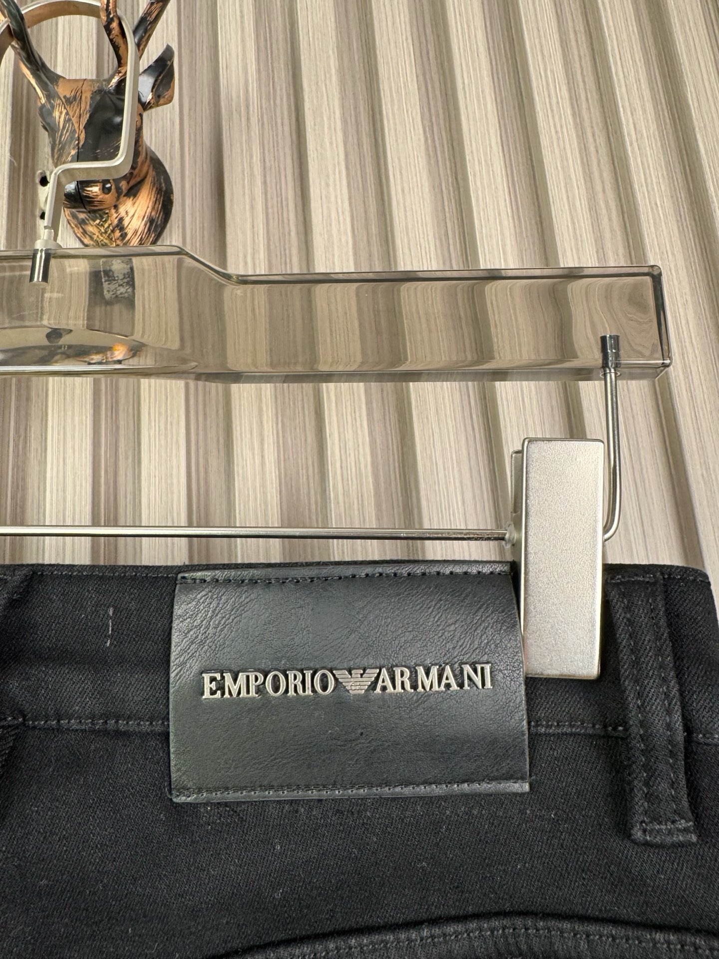 阿玛尼 修身小脚加绒牛仔裤 保暖性抜群