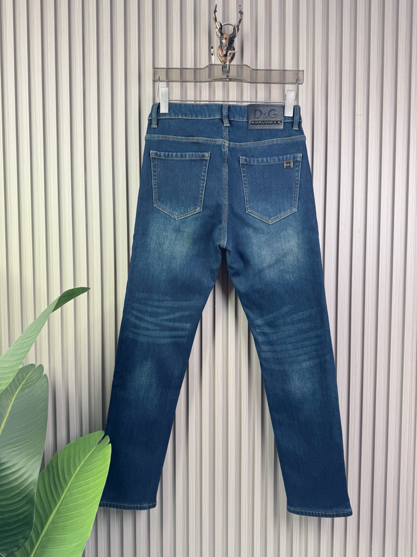 D&G修身小脚加绒牛仔裤 - 保暖性抜群の柔らかいデニム