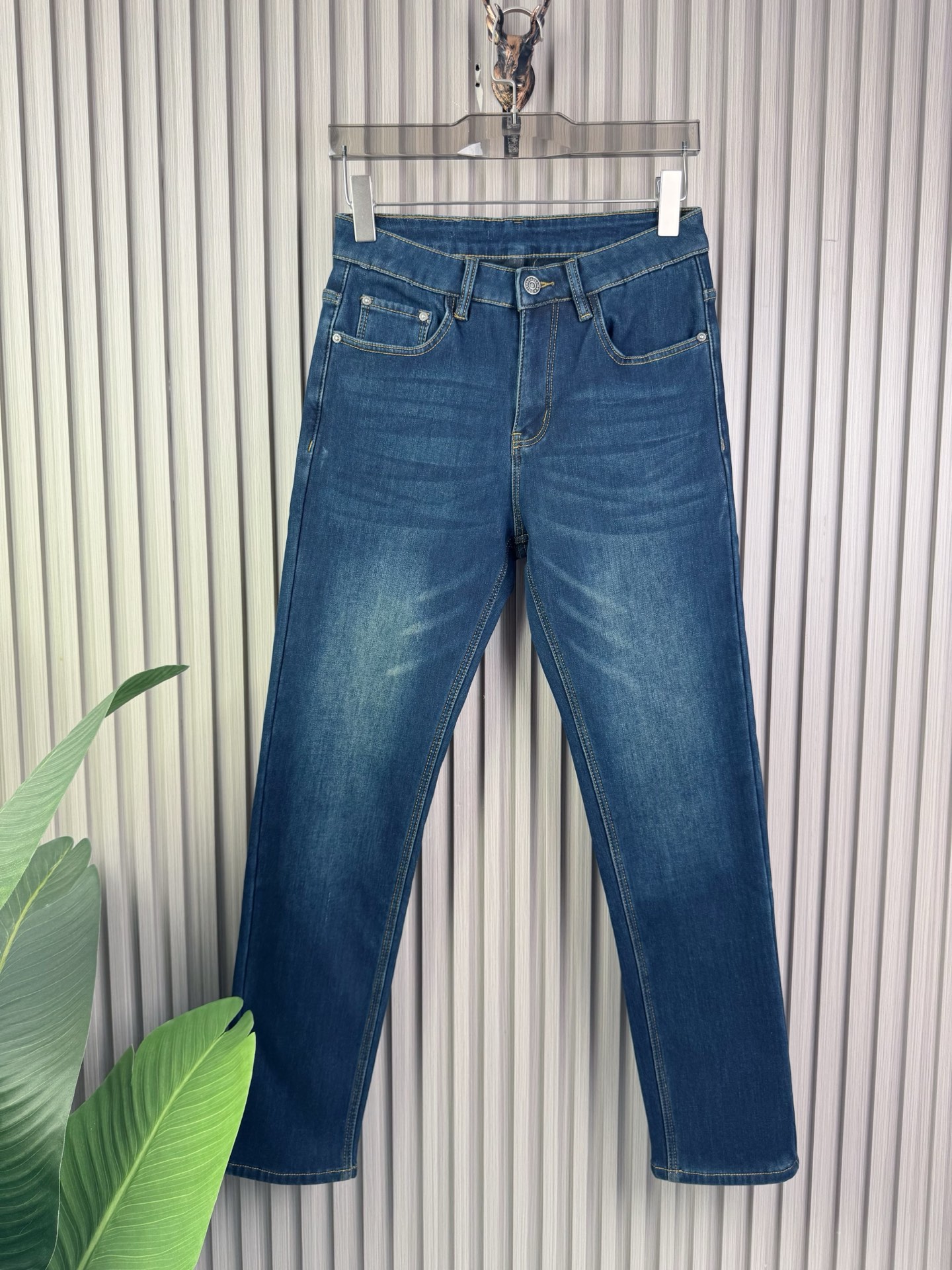 D&G修身小脚加绒牛仔裤 - 保暖性抜群の柔らかいデニム