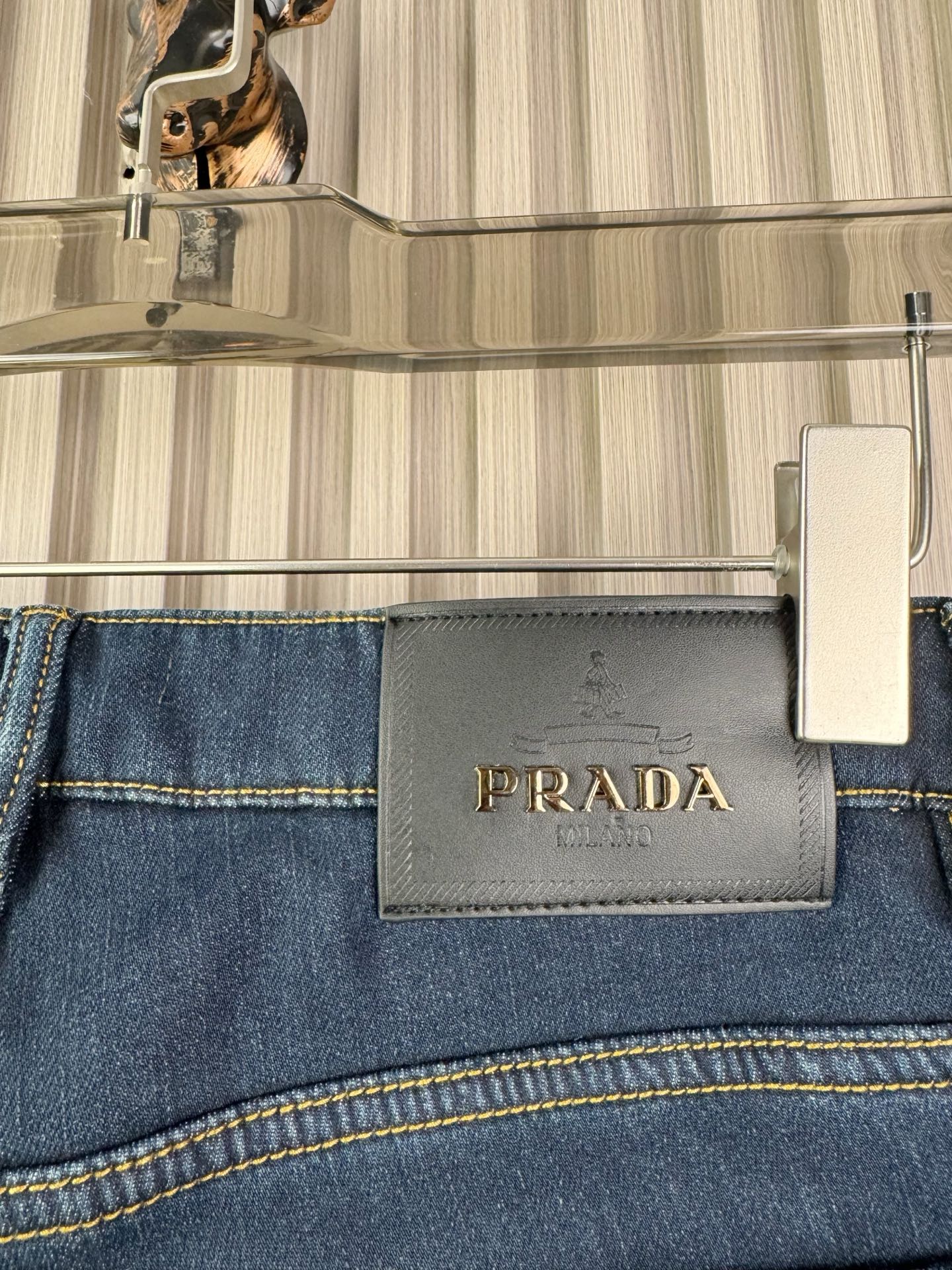 プラダ 加绒牛仔裤 男性用 秋冬の新作 保温性抜群