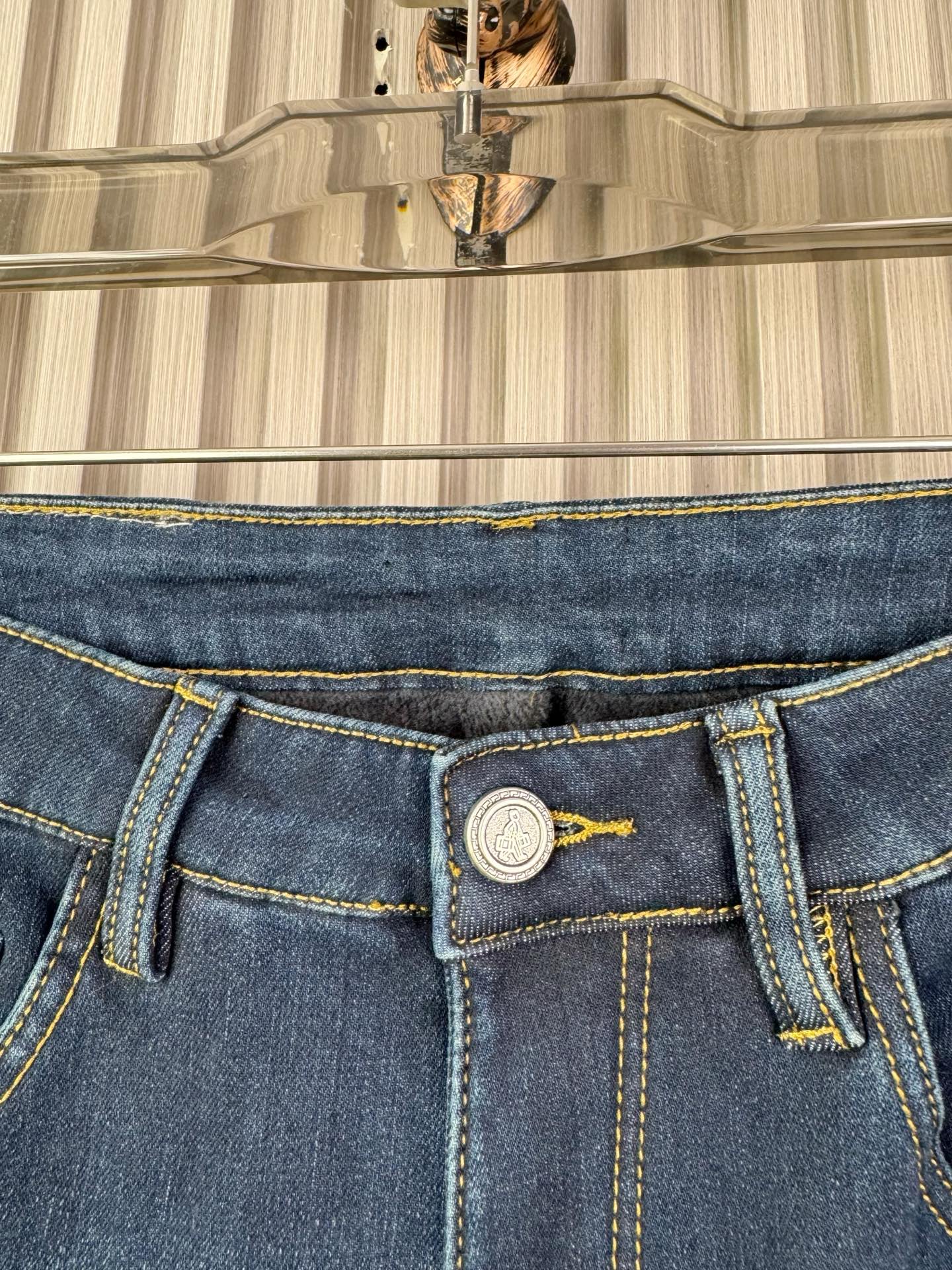 プラダ 加绒牛仔裤 男性用 秋冬の新作 保温性抜群