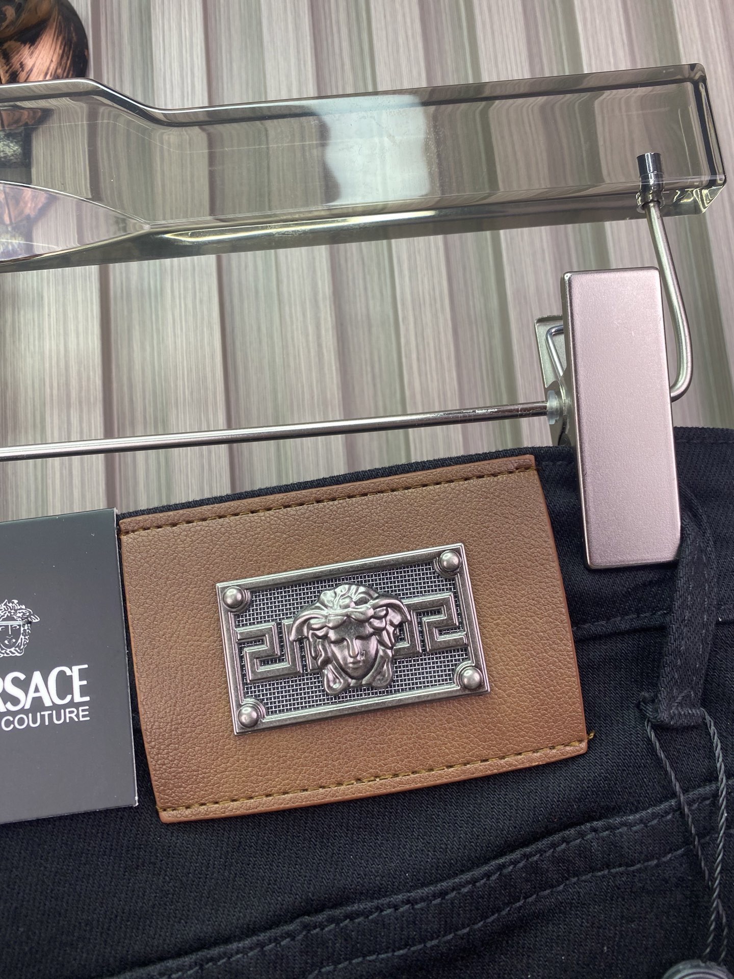 范思哲 男士修身小脚牛仔裤 柔らかく快適なカスタム素材