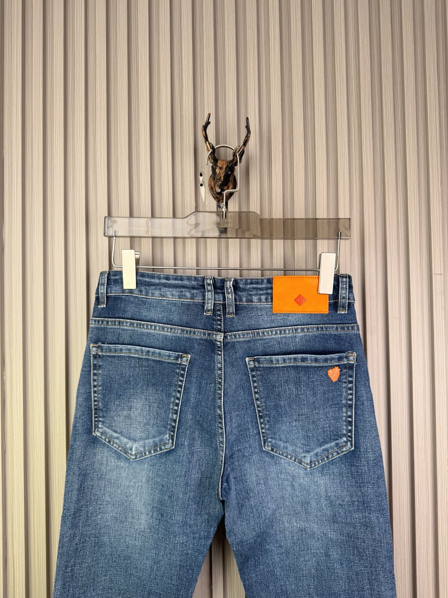 愛馬仕 メンズ 修身小脚牛仔パンツ 保暖性抜群