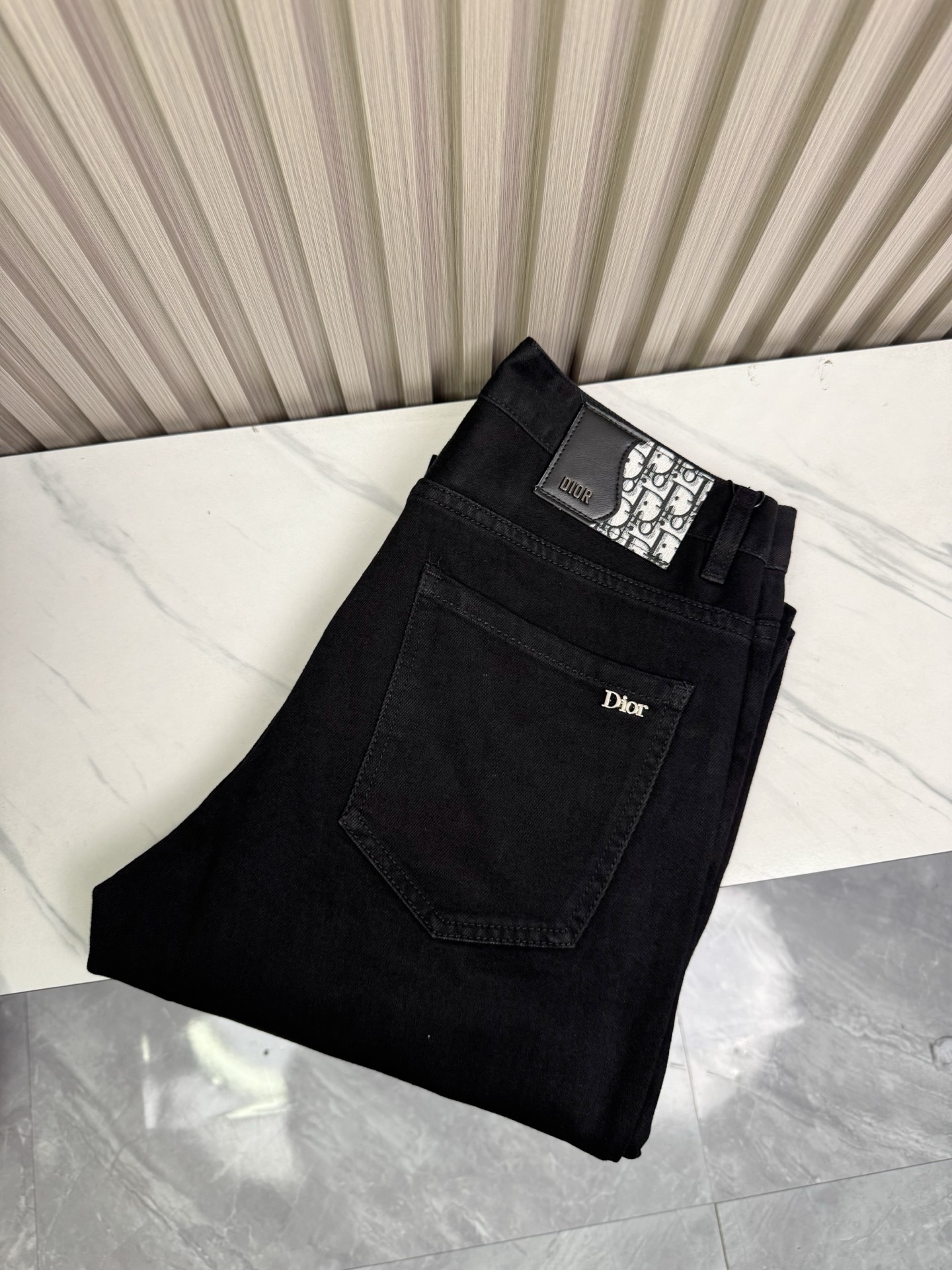 ディオール 男性用 秋冬幅広ストレートデニムパンツ