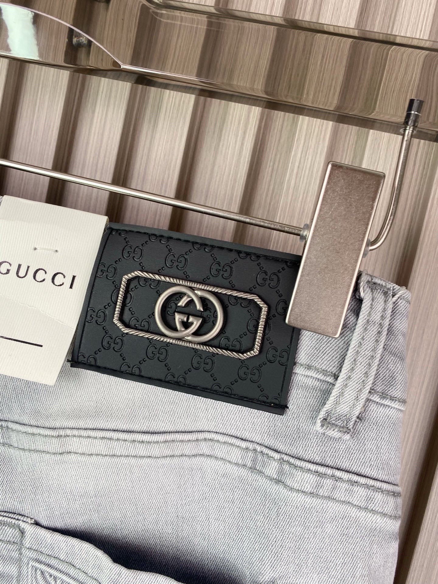 古驰男修身小脚牛仔裤 - 柔らかく快適なカスタムファブリック