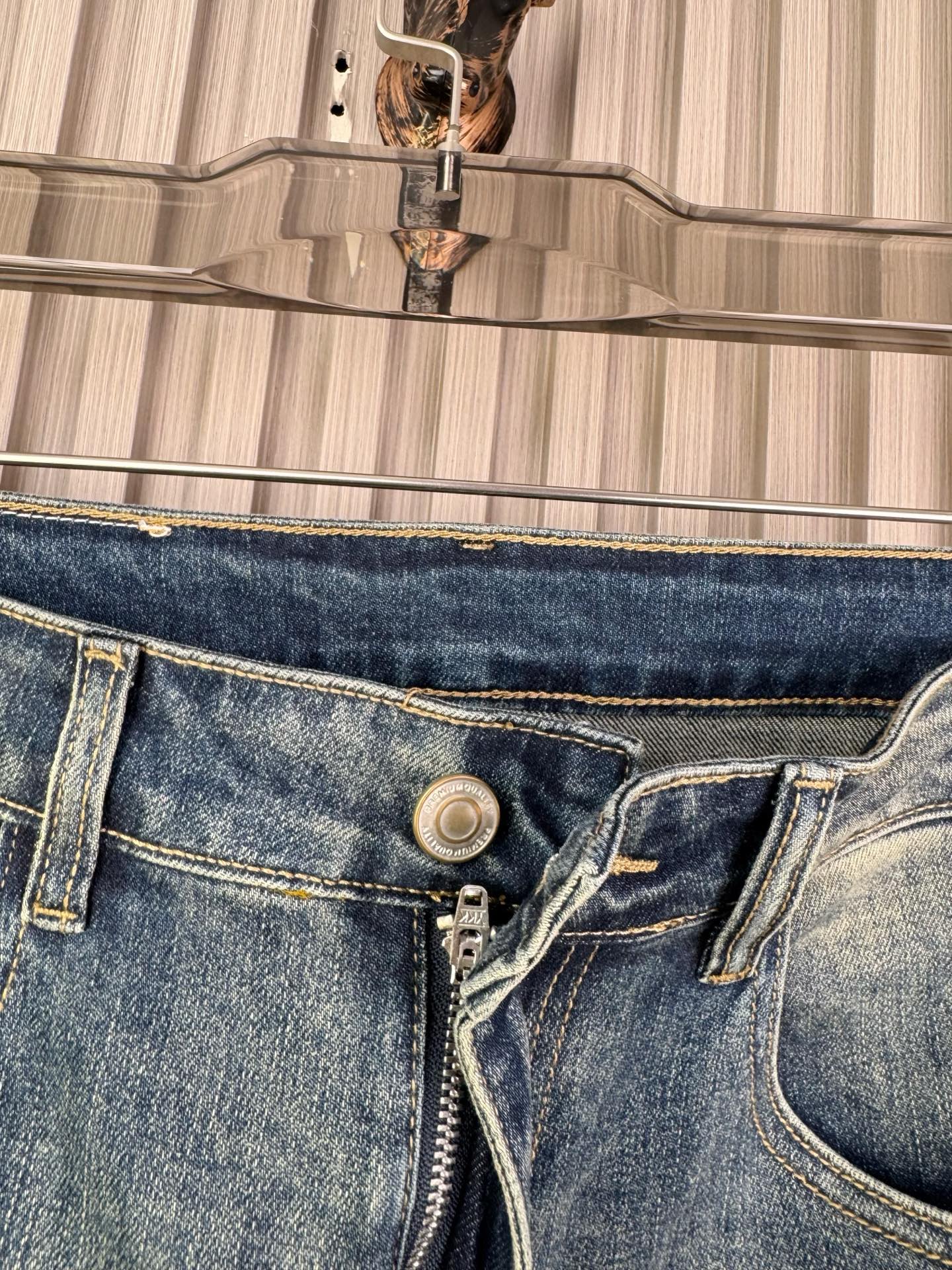 P300男士宽松阔腿直筒牛仔裤 - 柔らかく快適な着心地