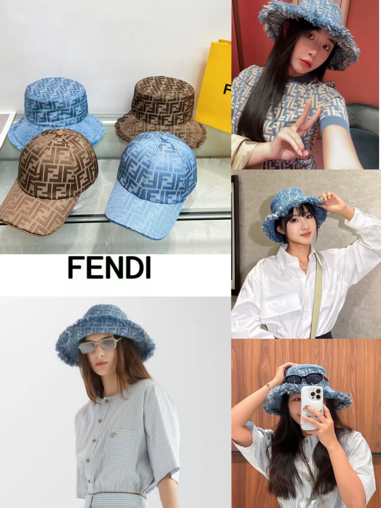 🎀渔夫帽❤️fendi芬迪棒球渔夫帽🫶