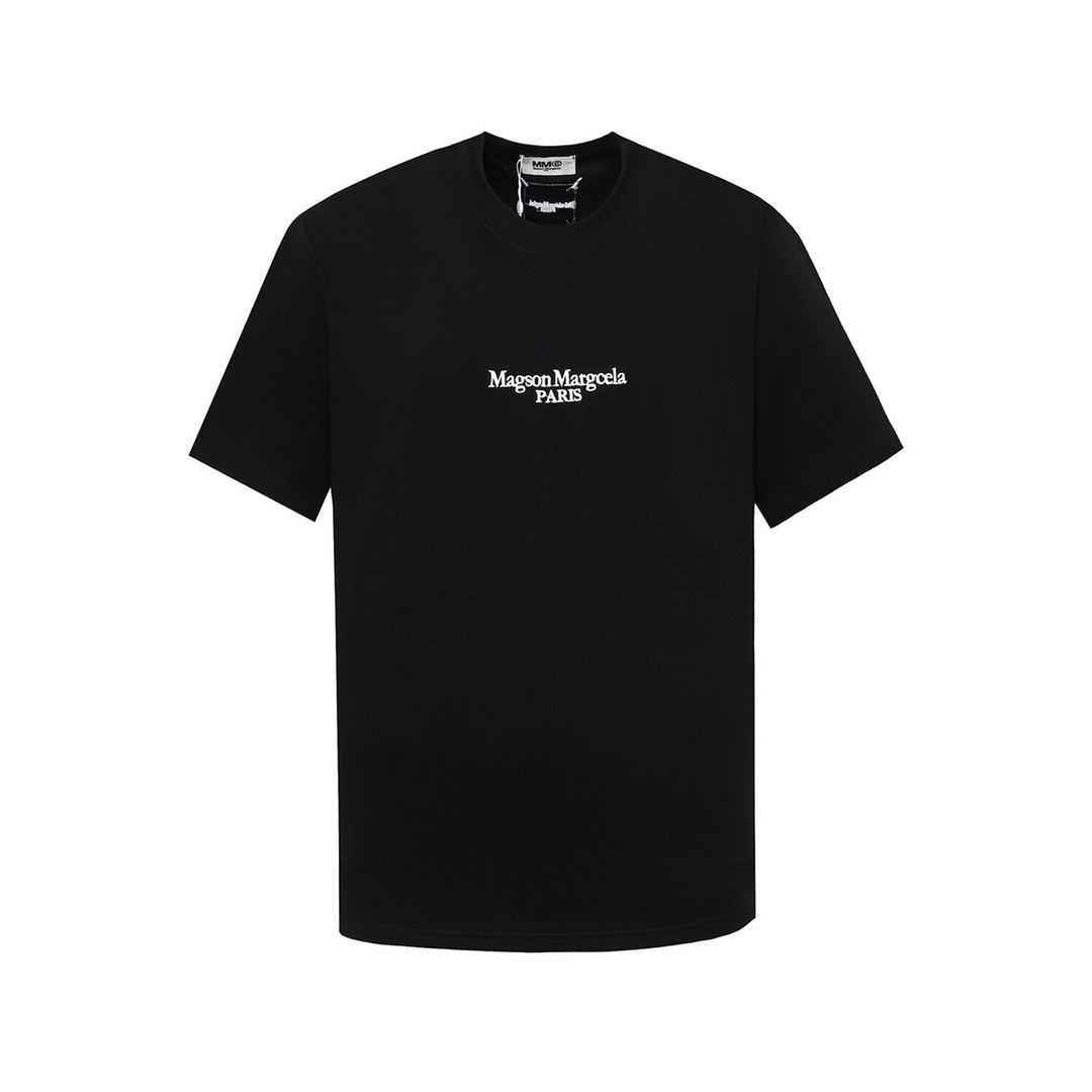 MM6 Maison Margiela 马丁·马吉拉, 2024SS nueva camiseta con logo bordado en el frente y bordado de aplicación en la espalda. …