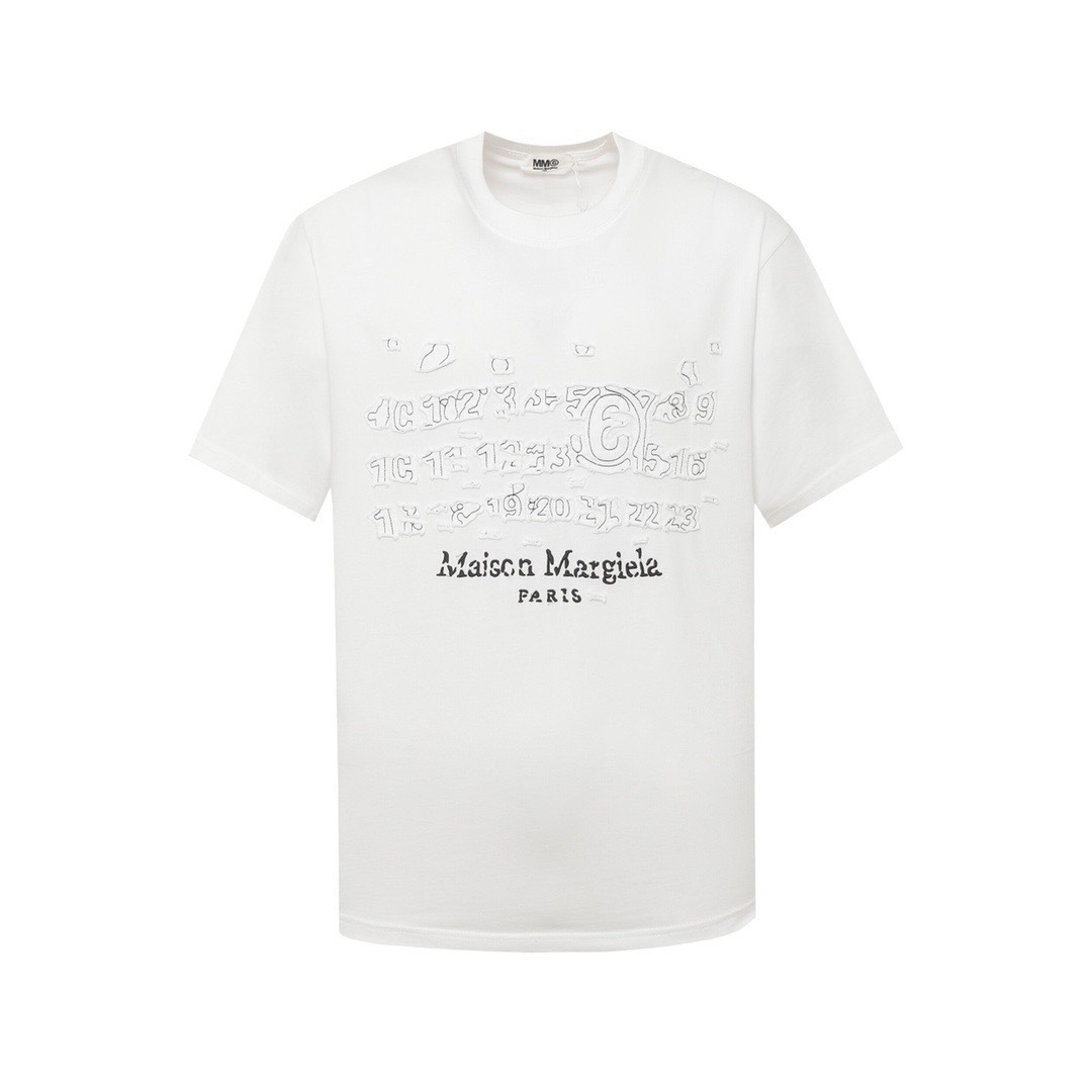 MM6 Maison Margiela 马丁·马吉拉, bordado pesado con aplicación de tela, recorte a mano, lavado pesado, rociado y salteado. T…