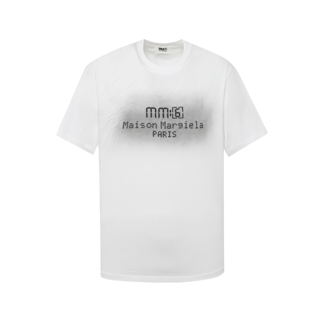 Maison Margiela 马吉拉 MM6 24SS bordado pesado con aplicación de tela, números recortados a mano, pintura rociada a mano. …