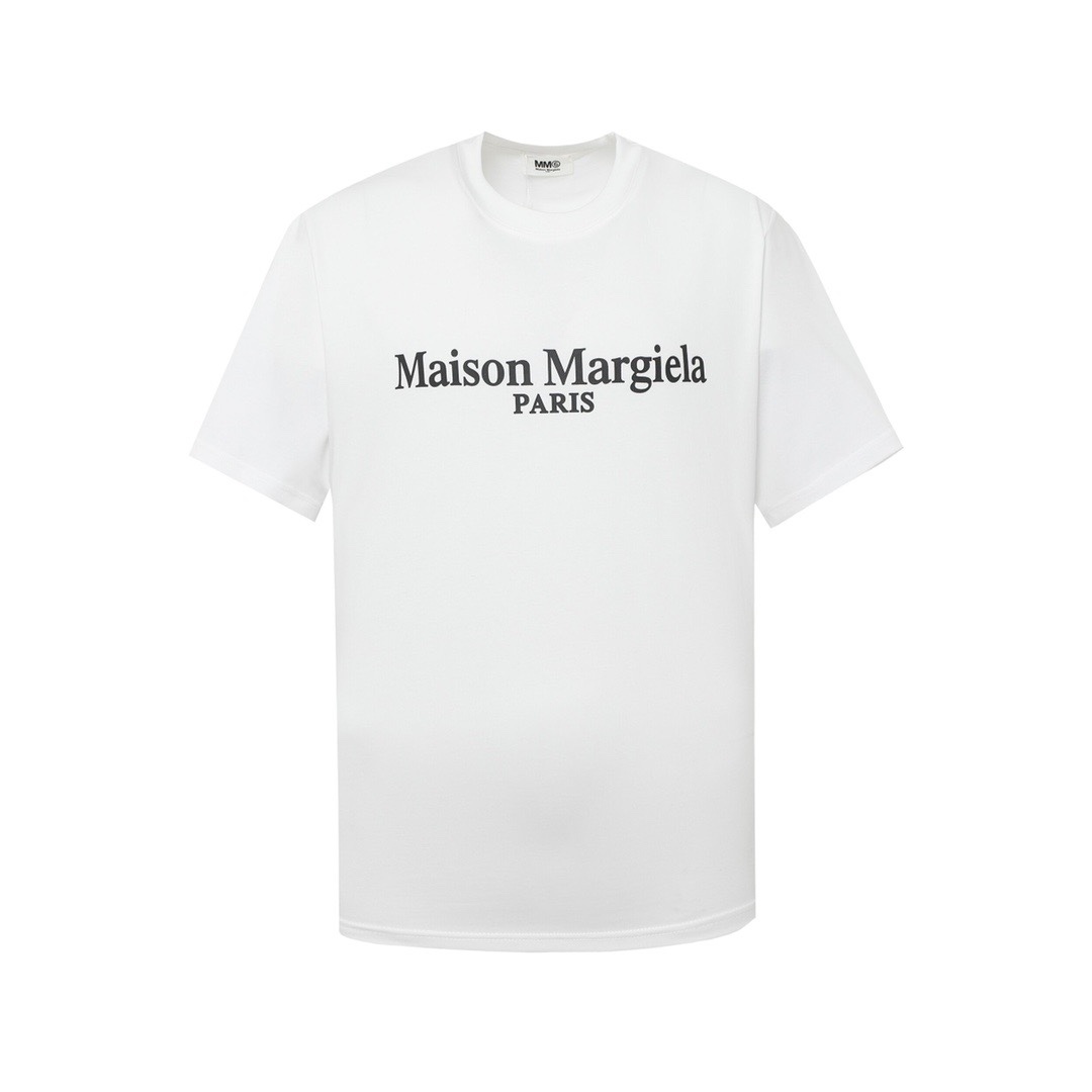 Maison Margiela 马丁·马吉拉, 24SS logo minimalista con estampado de letras, camiseta de manga corta, excelente art…