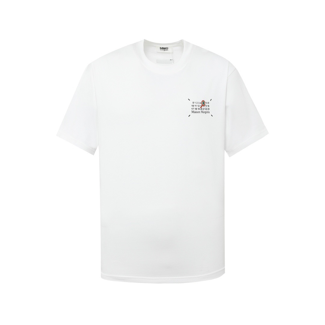 MM6 Maison Margiela, camiseta de manga corta con estampado y bordado en la parte delantera y trasera, con log…