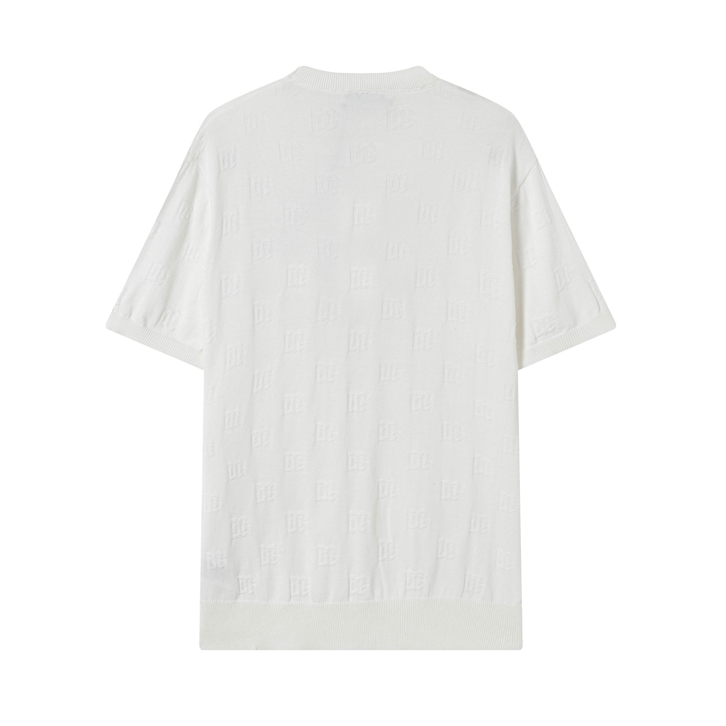 “Dolce & Gabbana Logo Knitting T-shirts in Black and White, Various Sizes Available” - 图片 2