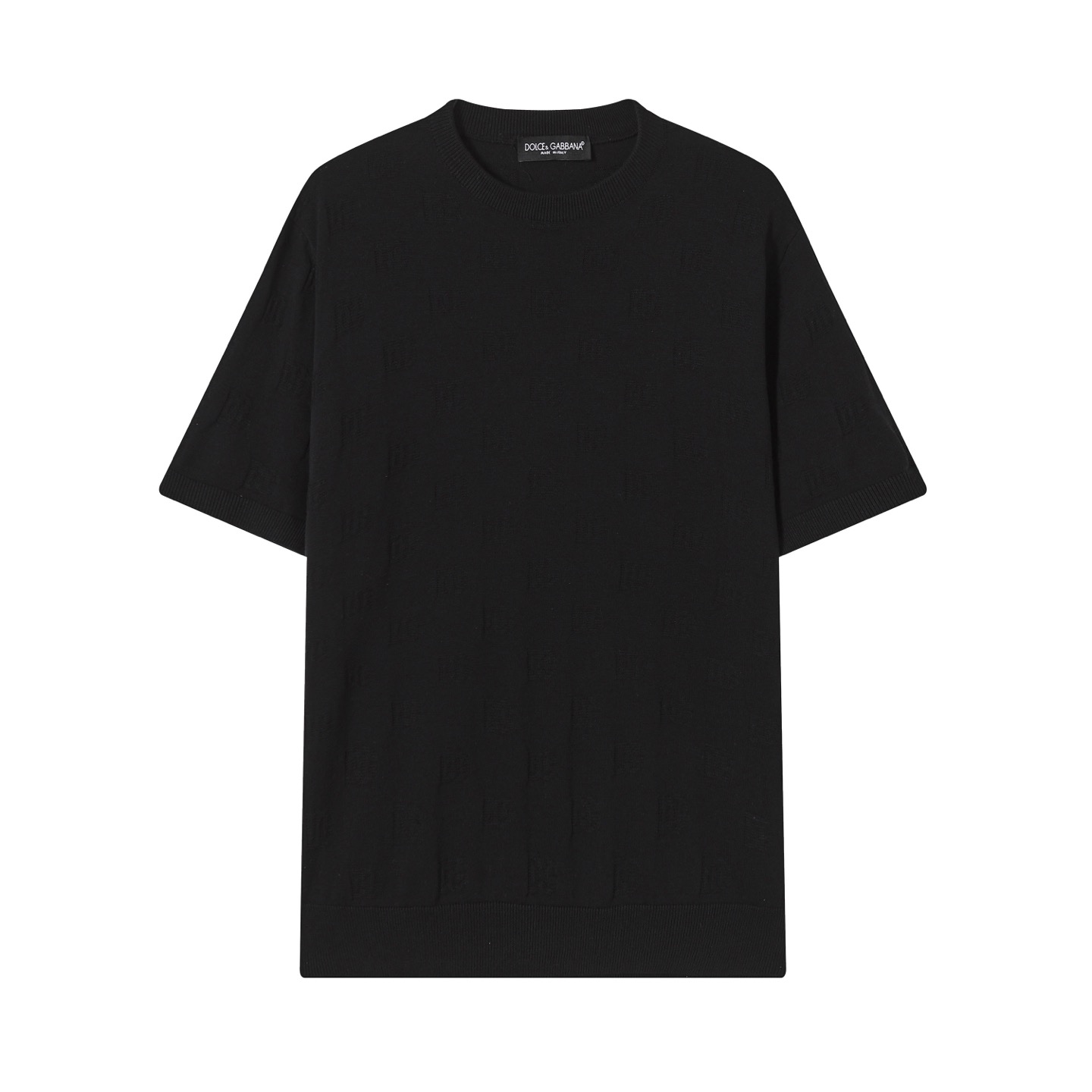 “Dolce & Gabbana Logo Knitting T-Shirts in Black and White, Guaranteed Quality” - 图片 1