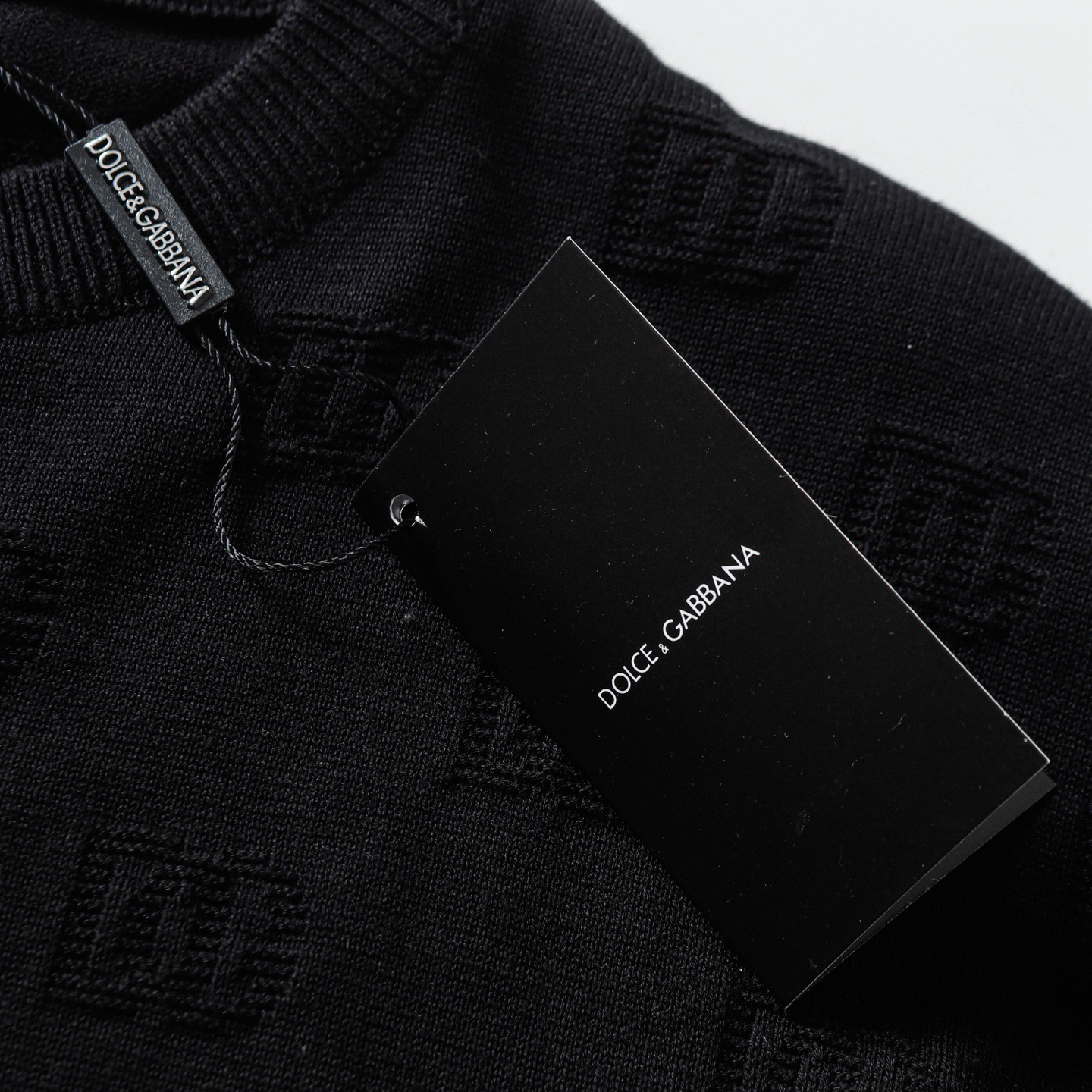 “Dolce & Gabbana Logo Knitting T-Shirts in Black and White, Guaranteed Quality” - 图片 5