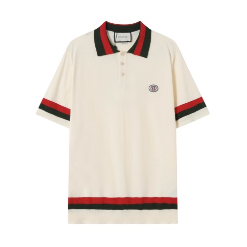 Polo Gucci Brodé Logo, Col Rond, Manches Courtes - Style Décontracté et Élégant 1 Polo Gucci Brodé Logo, Col Rond, Manches Courtes - Style Décontracté et Élégant