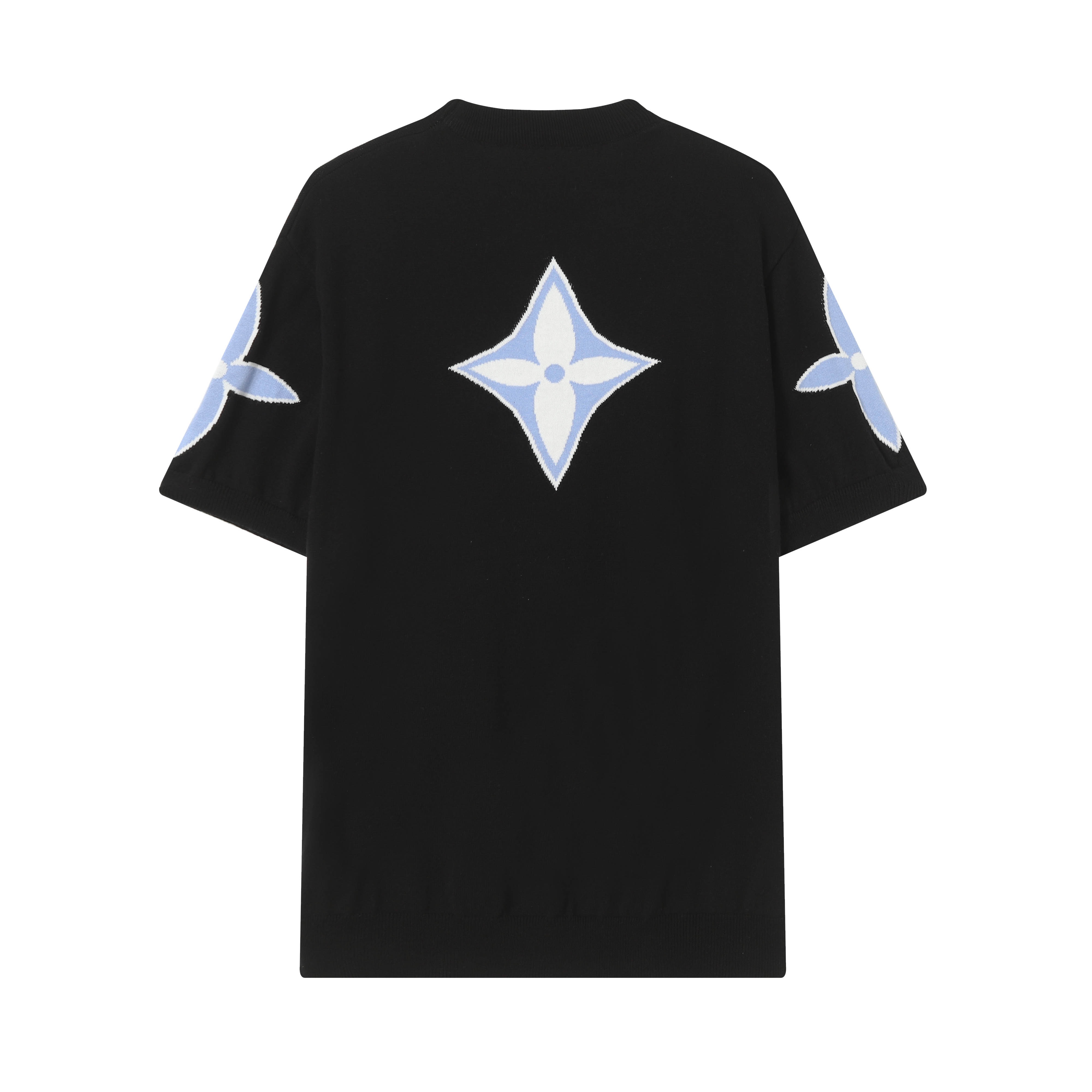 Louis Vuitton Louisville Logo Knitted Crotch T-Shirt in Dark Gray, Black, White. - 图片 2