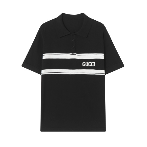 Gucci Logo Jacquard Knit Polo Short Sleeve T-Shirt, Unisex Style