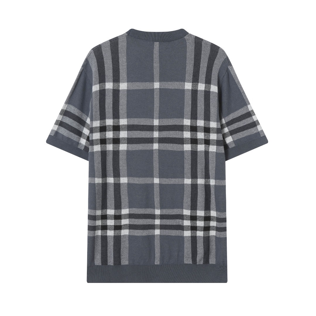 “Burberry Knitted T-shirts in Coffee Grey for Men and Women, Code XS-L” - 图片 2