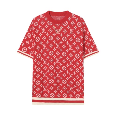 Louis Vuitton Camiseta de Manga Corta con Logo Jacquard y Cremallera Frontal 1 Louis Vuitton Camiseta de Manga Corta con Logo Jacquard y Cremallera Frontal