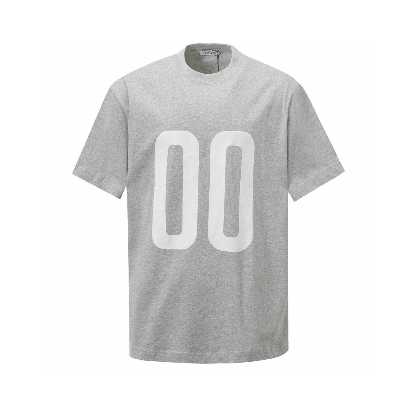 P110@ LOEWE Camiseta de manga corta de nueva temporada de primavera/verano con técnica de flocado tridimensional en los…