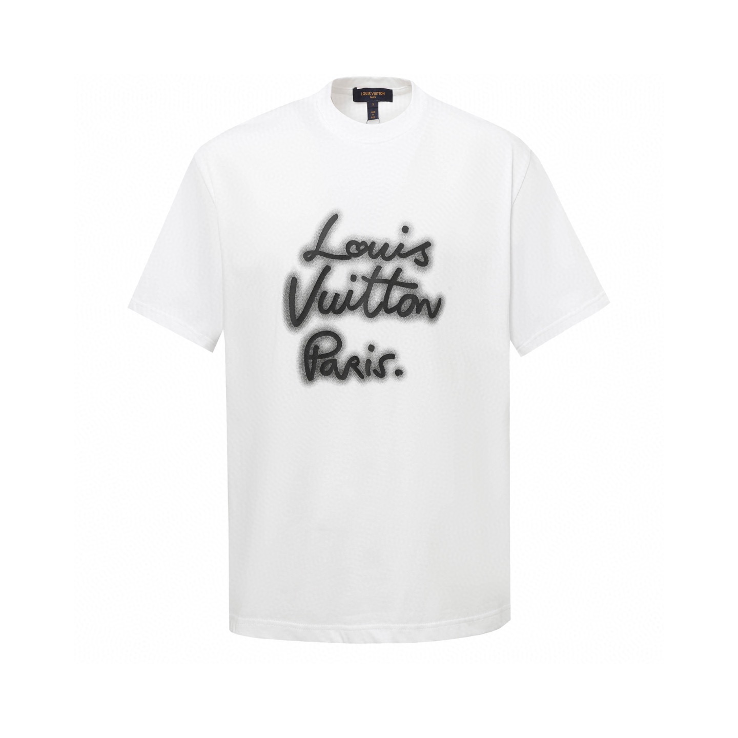 P85 LOUIS VUITTON Camiseta de manga corta con estampado de neón Patrón de impresión de letras de neón, la impresión de …