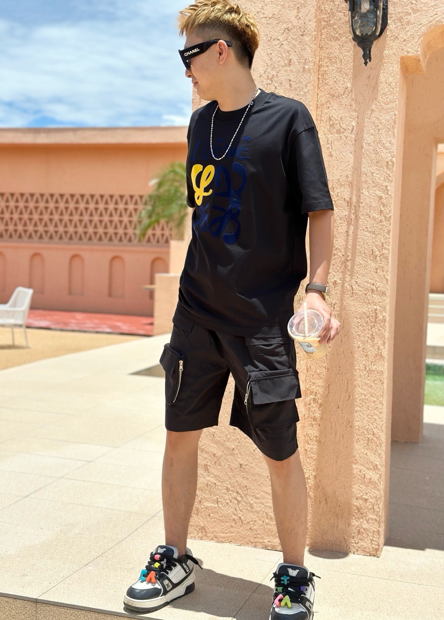 NO:483383,Luo Yiwei 25 Spring and Summer New Brand Letter Logo Logo Short-sleeved T-shirt, AX Customized 80 270g Cotton Fabric; Black and White Size S-XXL OVER SIZE, please report height and weight, loewe, T-shirt, tees, t-shirt, alexander wang19860909罗意威 25春夏新品品牌字母徽标标识短袖T恤,AX定制80支270克棉面料；黑色 白色 尺码S-XXL OVER SIZE,报单请报身高体重,,loewe,T-shirt,tees，t-shirt,alexander wang,Men's clothing