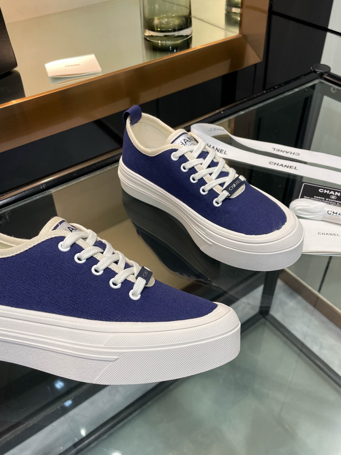 Chanel 2025SS Canvas Platform Sneakers - Stylish & Comfortable 8 i1740924786635 920 0 6