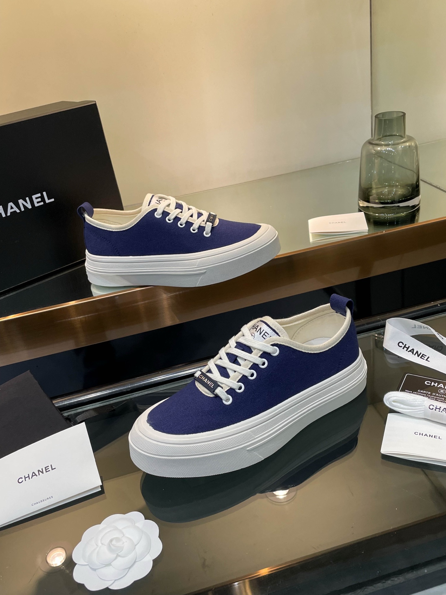 Chanel 2025SS Canvas Platform Sneakers - Stylish & Comfortable 7 i1740924786637 3249 0 4