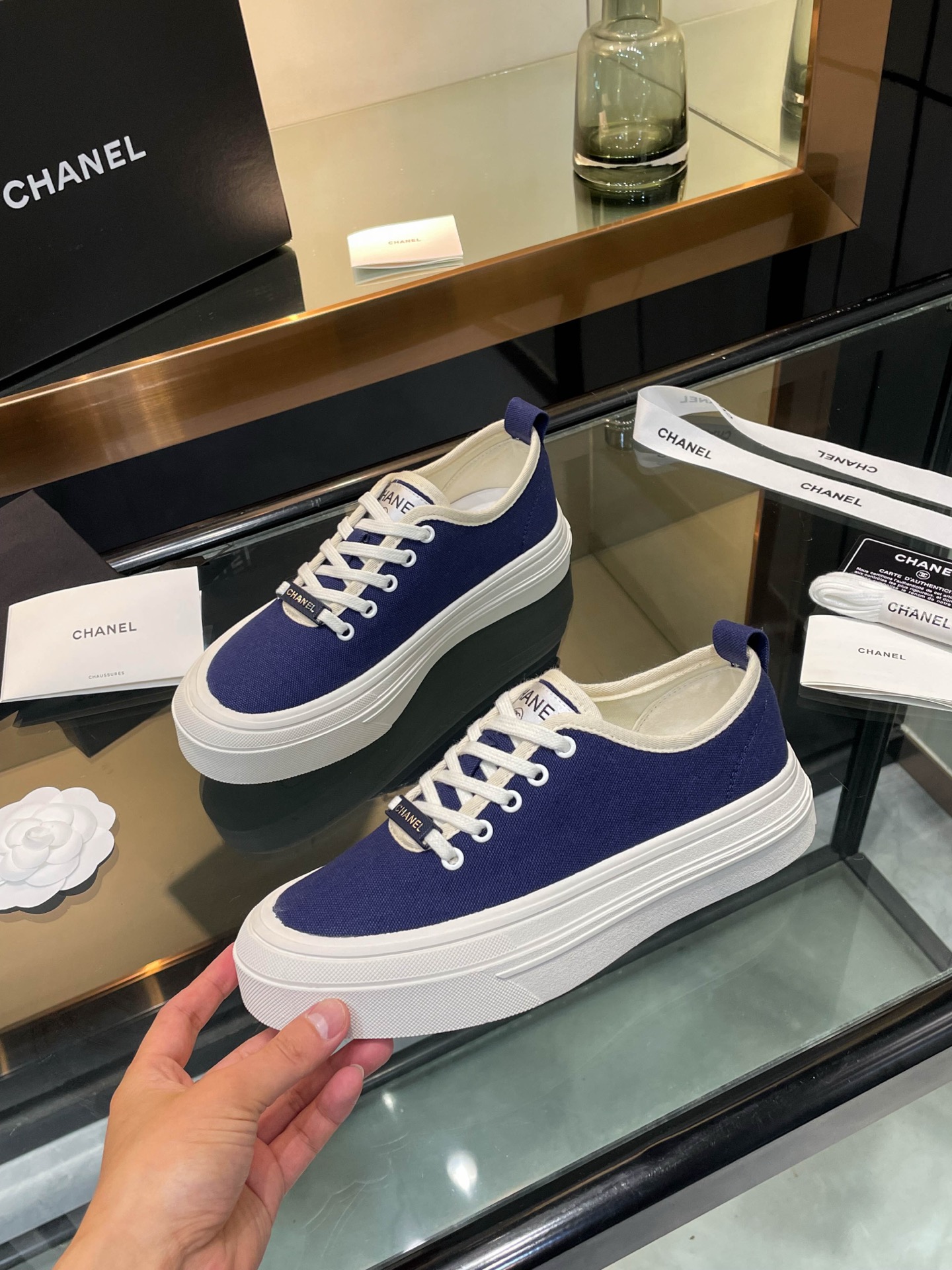 Chanel 2025SS Canvas Platform Sneakers - Stylish & Comfortable 9 i1740924786642 1045 0 7