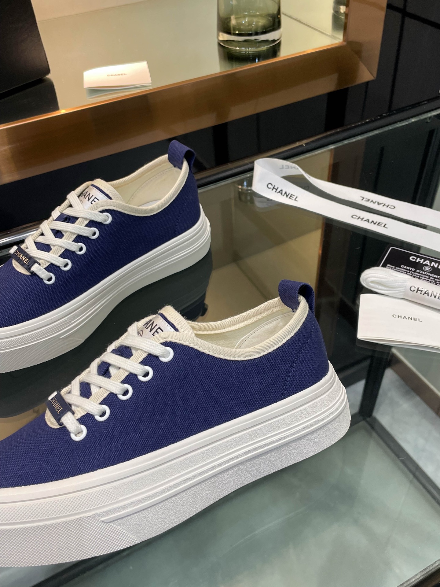 Chanel 2025SS Canvas Platform Sneakers - Stylish & Comfortable 6 i1740924802014 2309 0 3