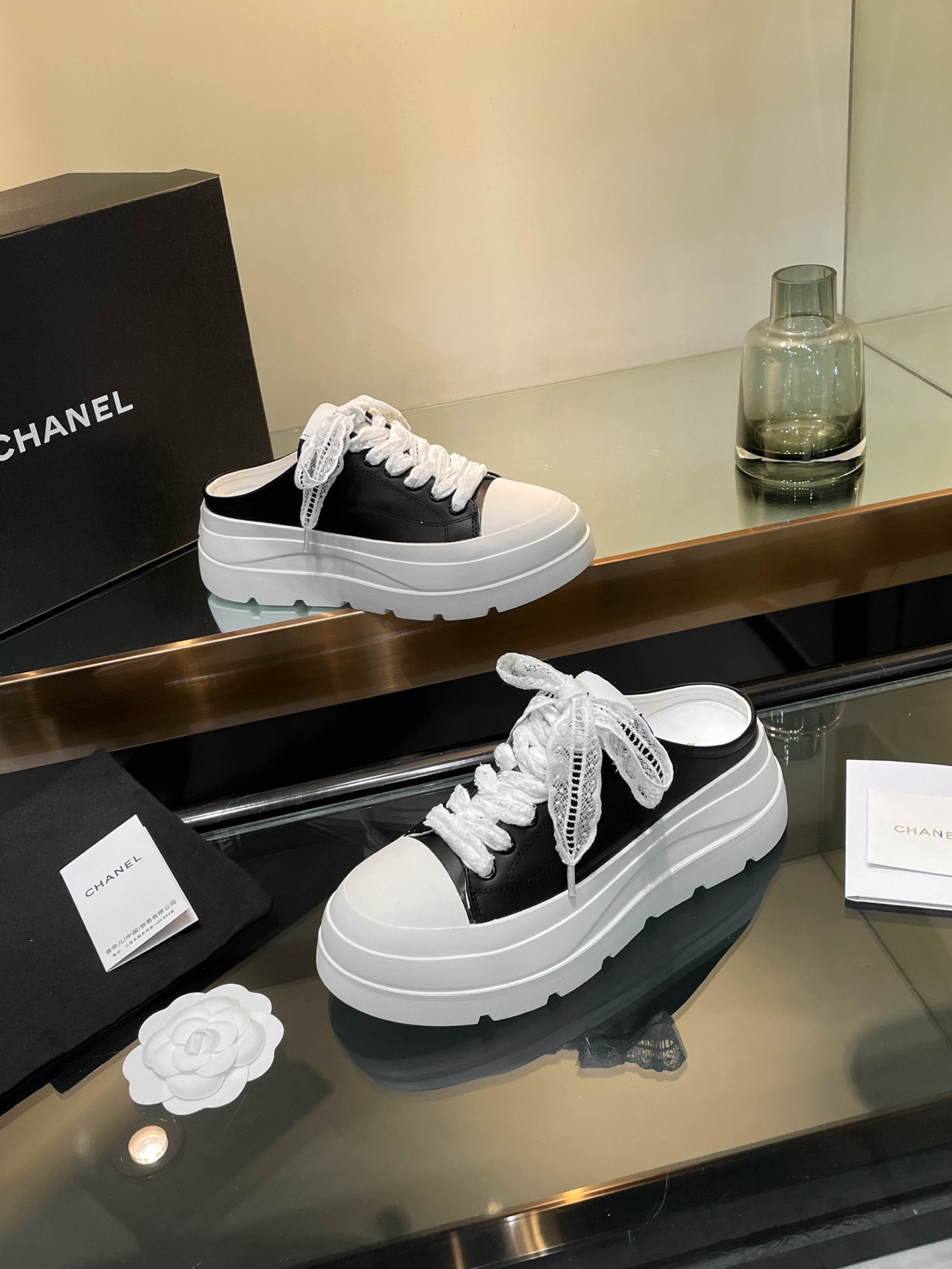 Chanel Women's 25S Panda Colorblock Mule Sneakers - Trendy and Chic 7 i1742242141983 6043 0 4