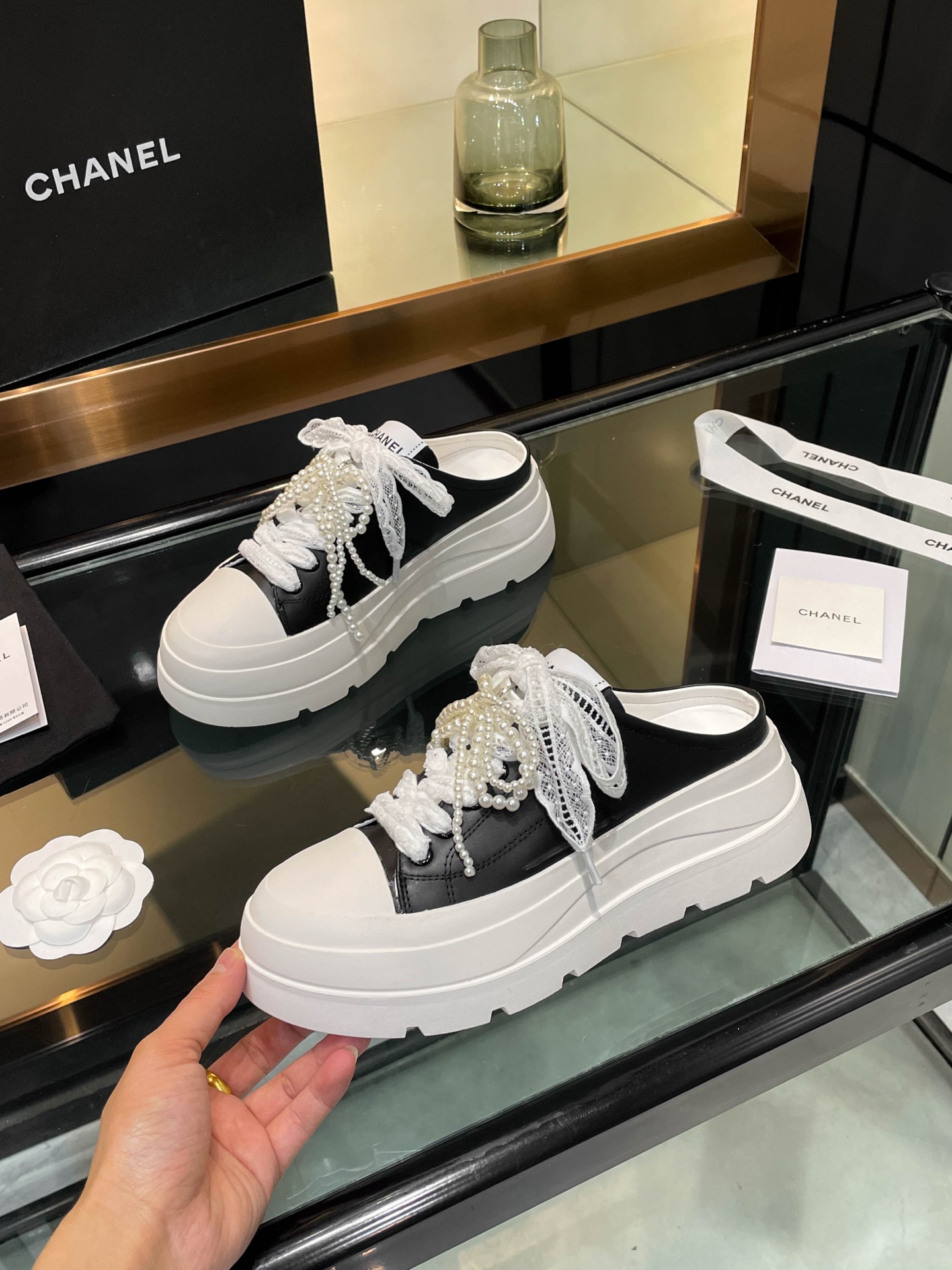 Chanel Women's 25S Panda Colorblock Mule Sneakers - Trendy and Chic 6 i1742242143851 1576 0 3