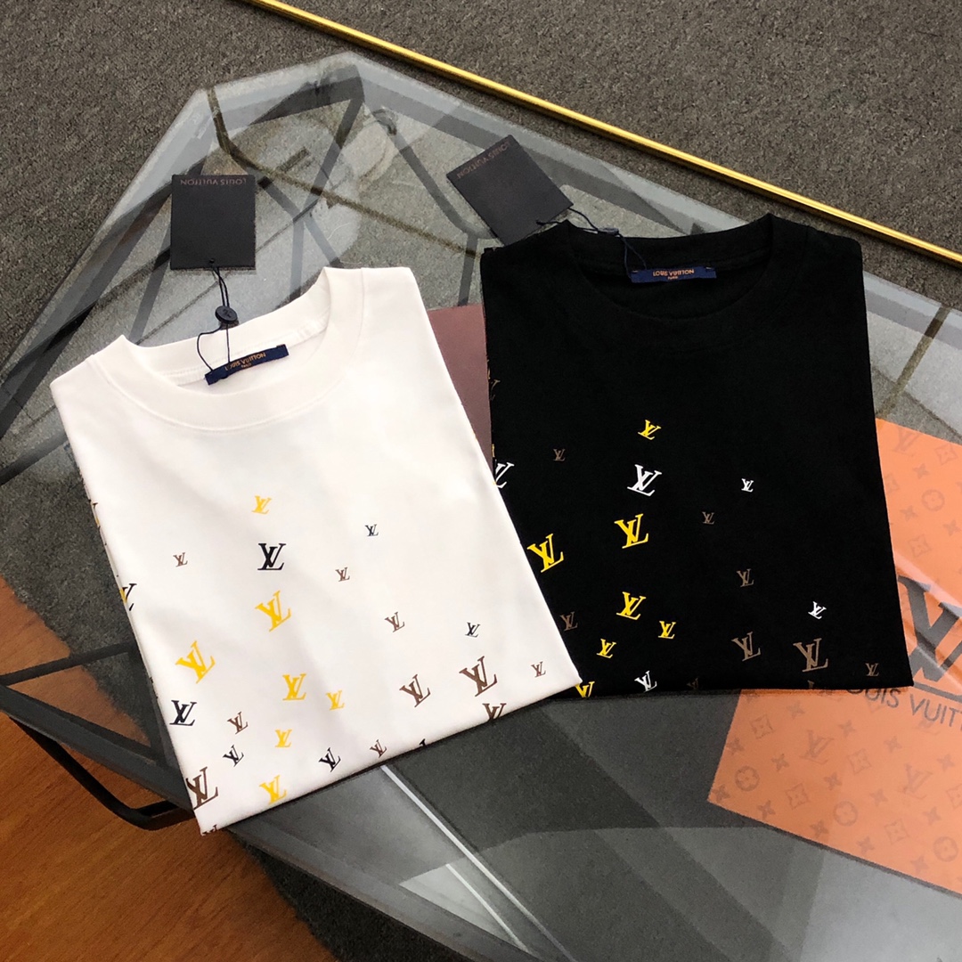 Louis Vuitton Online
 Kleding T-Shirt Replica 1: 1 hoge kwaliteit
 Afdrukken Lente/Zomercollectie Korte mouw