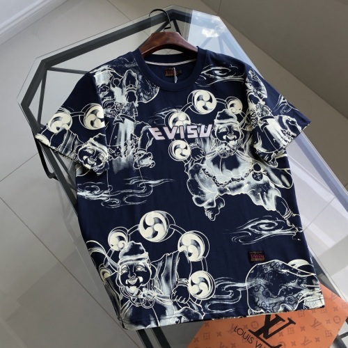 EVISU Men's Graphic Print Crew Neck Short Sleeve T-Shirt Casual Top 1 EVISU Men's Graphic Print Crew Neck Short Sleeve T-Shirt Casual Top