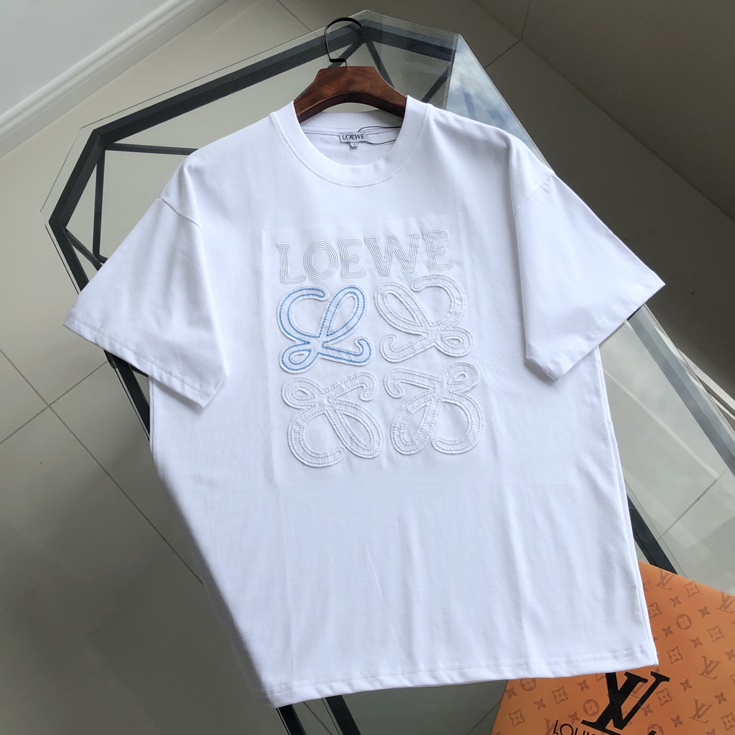 Loewe Spring/Summer 2025 Embroidered Logo Short Sleeve T-Shirt