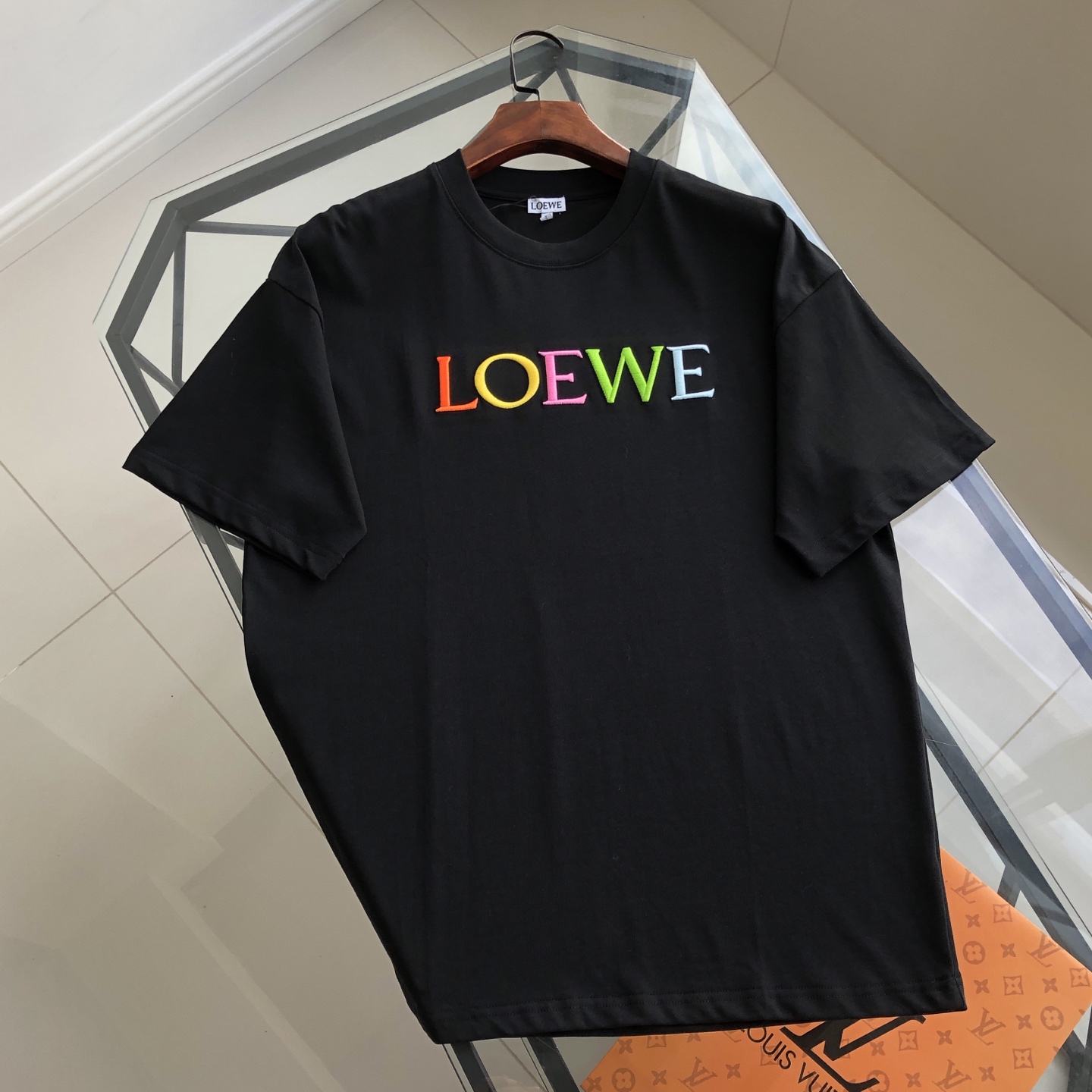 Loewe Embroidered Logo Short Sleeve Tee - High Quality Cotton Comfort