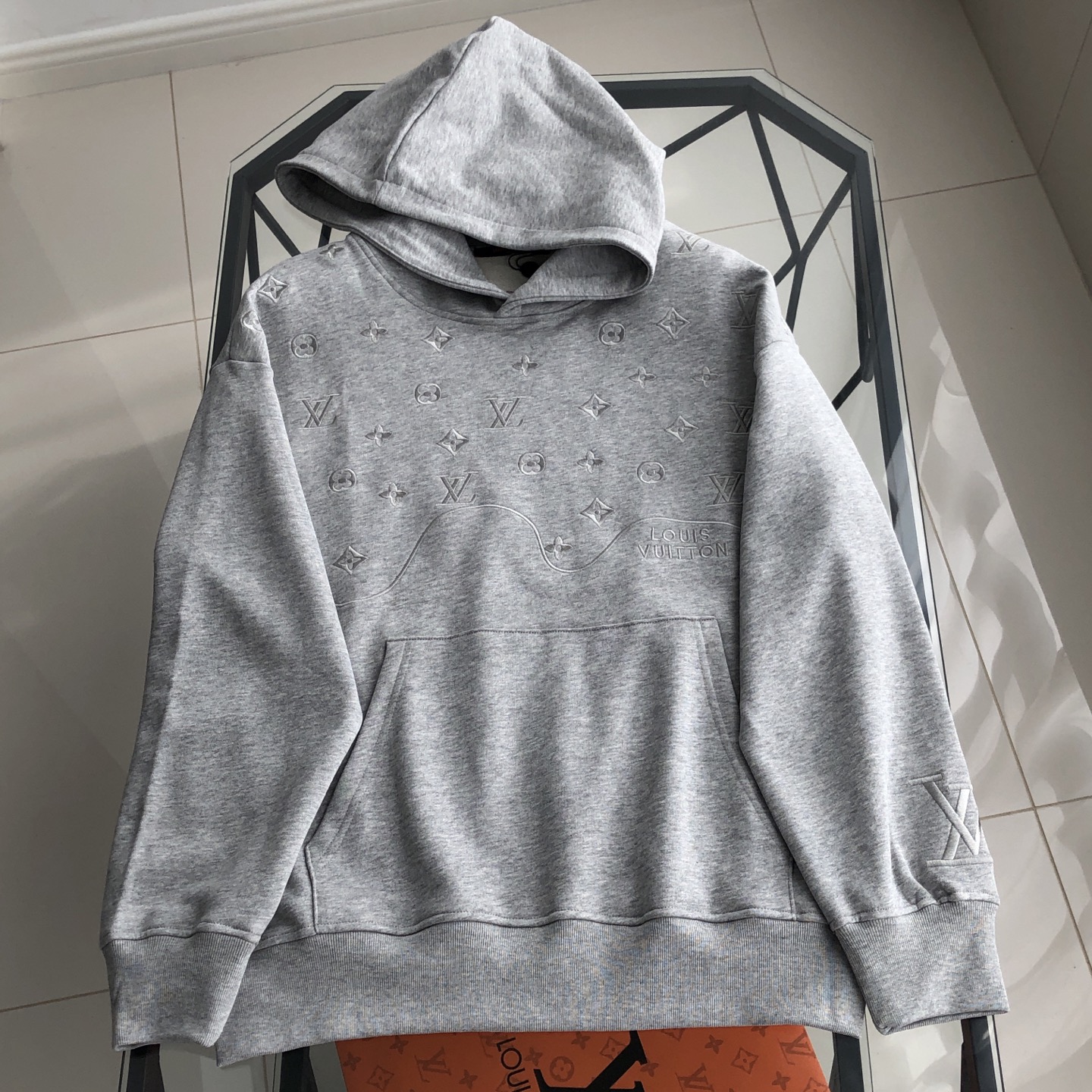 Louis Vuitton Embroidered Logo Hoodie High Quality Replica - Unisex Design