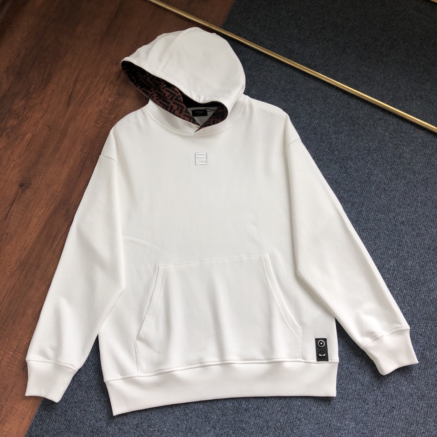 Fendi White Pullover Hoodie