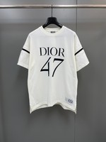 Best Fake
 Dior Shop
 Clothing T-Shirt White Printing Cotton Knitting Spring Collection 1947 Casual