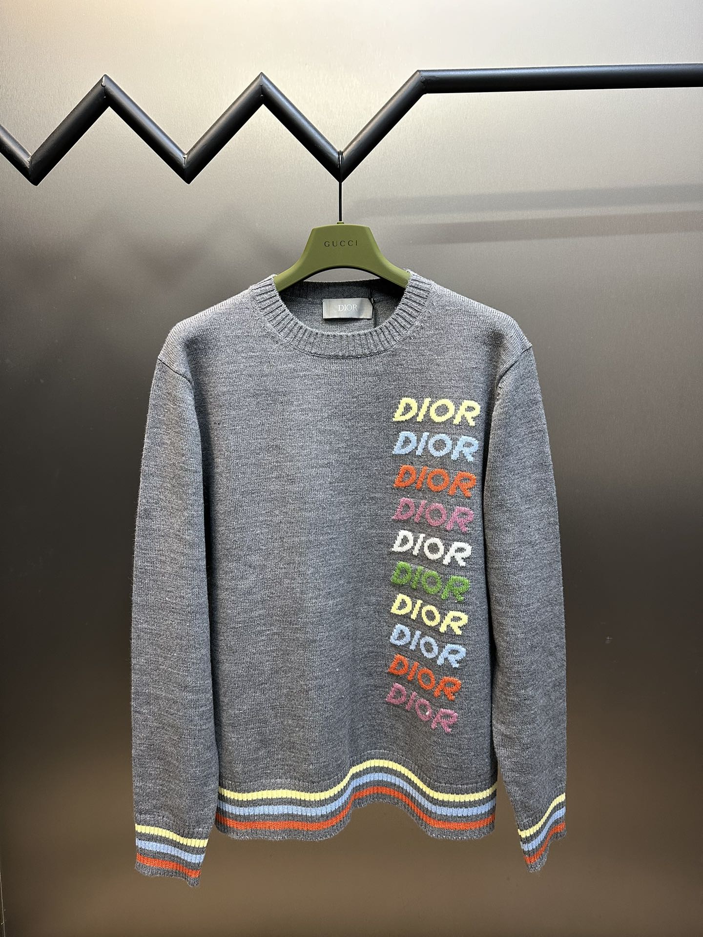 Dior Clothing Sweatshirts Grey Wool Spring Collection