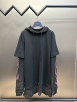 Givenchy Clothing Hoodies Openwork Cotton Gauze Hooded Top
