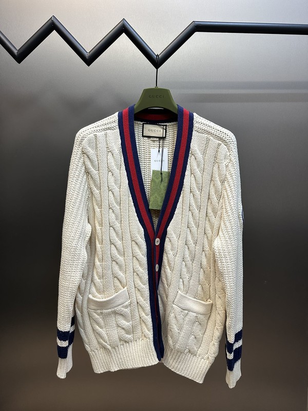 Gucci Clothing Cardigans Sweatshirts Embroidery Knitting Wool