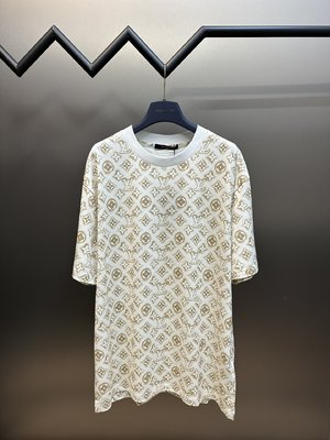 Louis Vuitton Clothing T-Shirt White Printing Cotton Short Sleeve